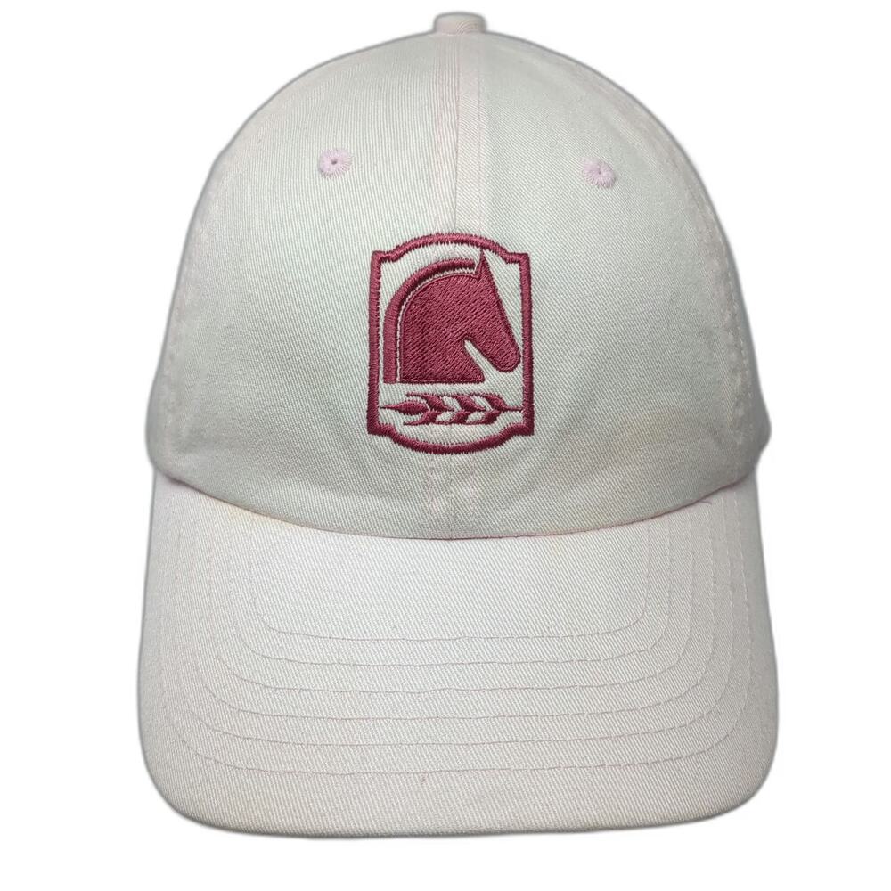 Baseball Cap Pink One Size Mary's Tack & Feed Horse Logo Del Mar Slideback hat